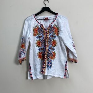 Johnny Was embroidered top